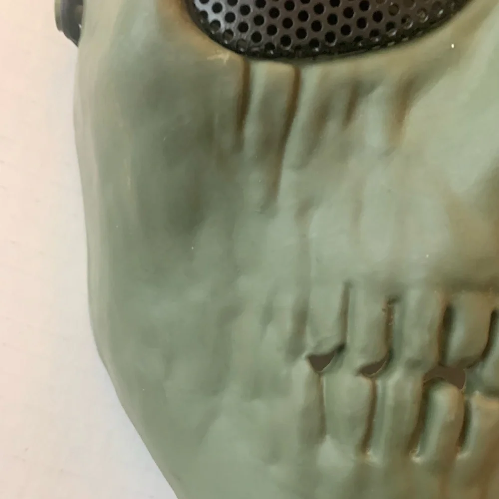 Green Skull Vented Eye Paintball Airsoft Mask Full Face Halloween Cosplay 12